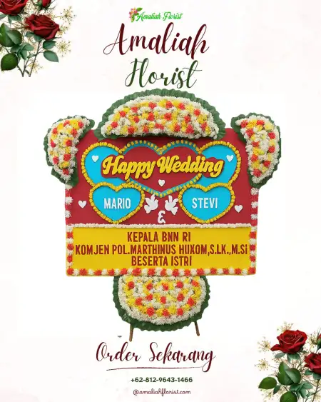 Papan Bunga Pernikahan Betungan